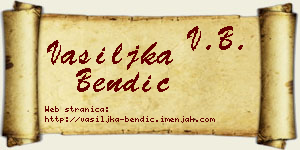 Vasiljka Bendić vizit kartica